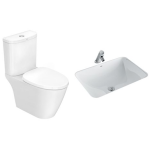 Inax Compact Codie 自由咀座廁連水箱及緩降廁板 配 長方形檯底面盆 (IN2407HKB1-WT-0 + AL-2298V/BW1) (不包含風琴喉)